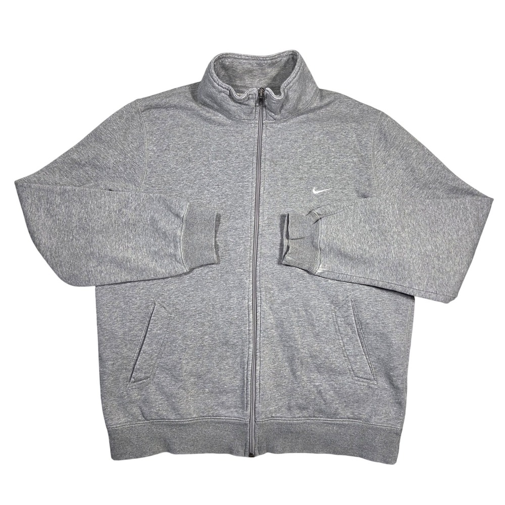 Vintage Nike Athletic Dept. Full Zip Gray Sweatshirt Womens Size L Athleisure